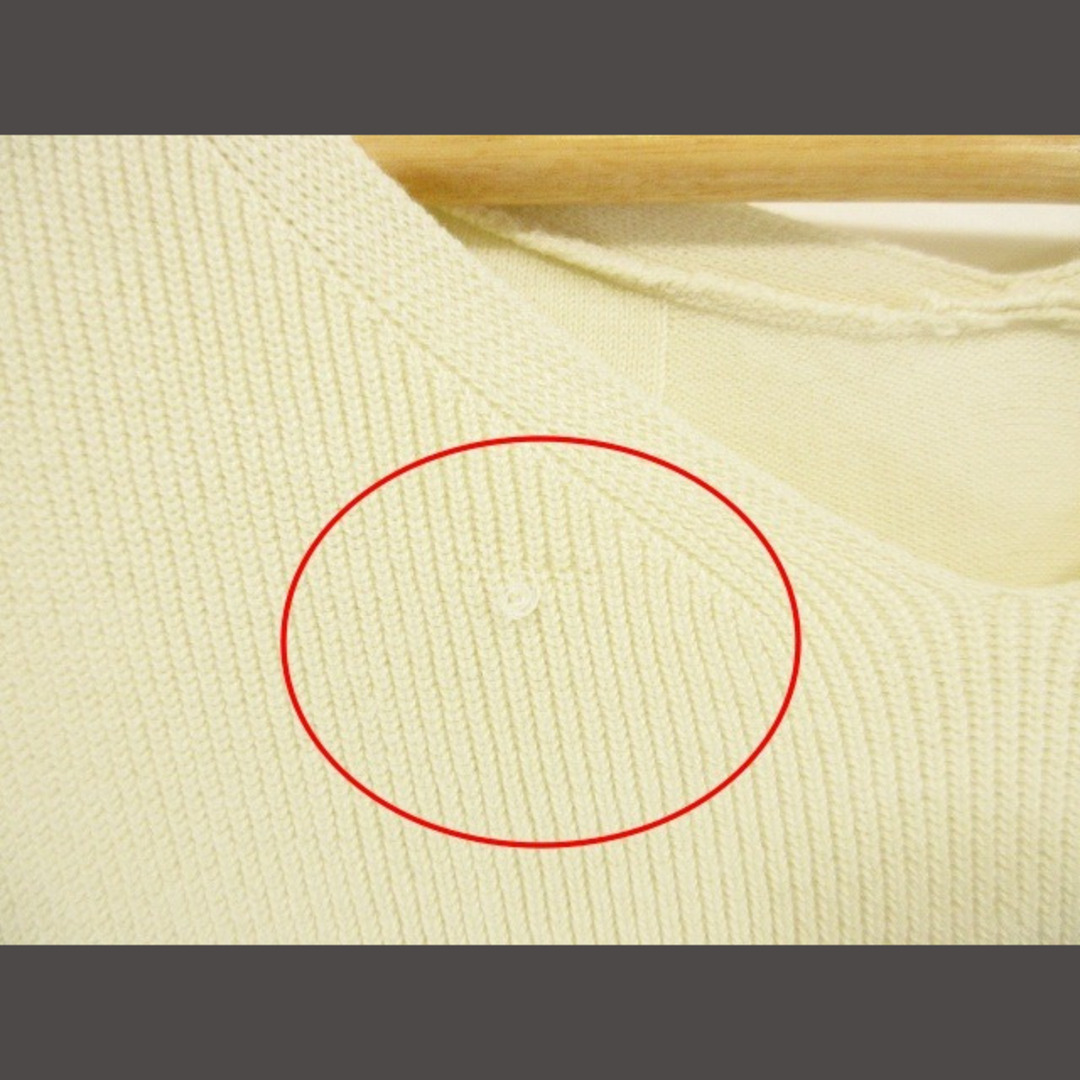 Bou Jeloud(ブージュルード)のBou Jeloud カットソー ニット Vネック 五分袖 無地 F レディースのトップス(ニット/セーター)の商品写真