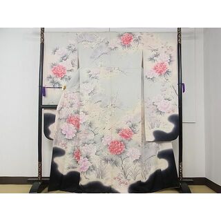 平和屋1■豪華振袖　草花文　暈し染め　銀彩　逸品　CAAC5116rv(振袖)