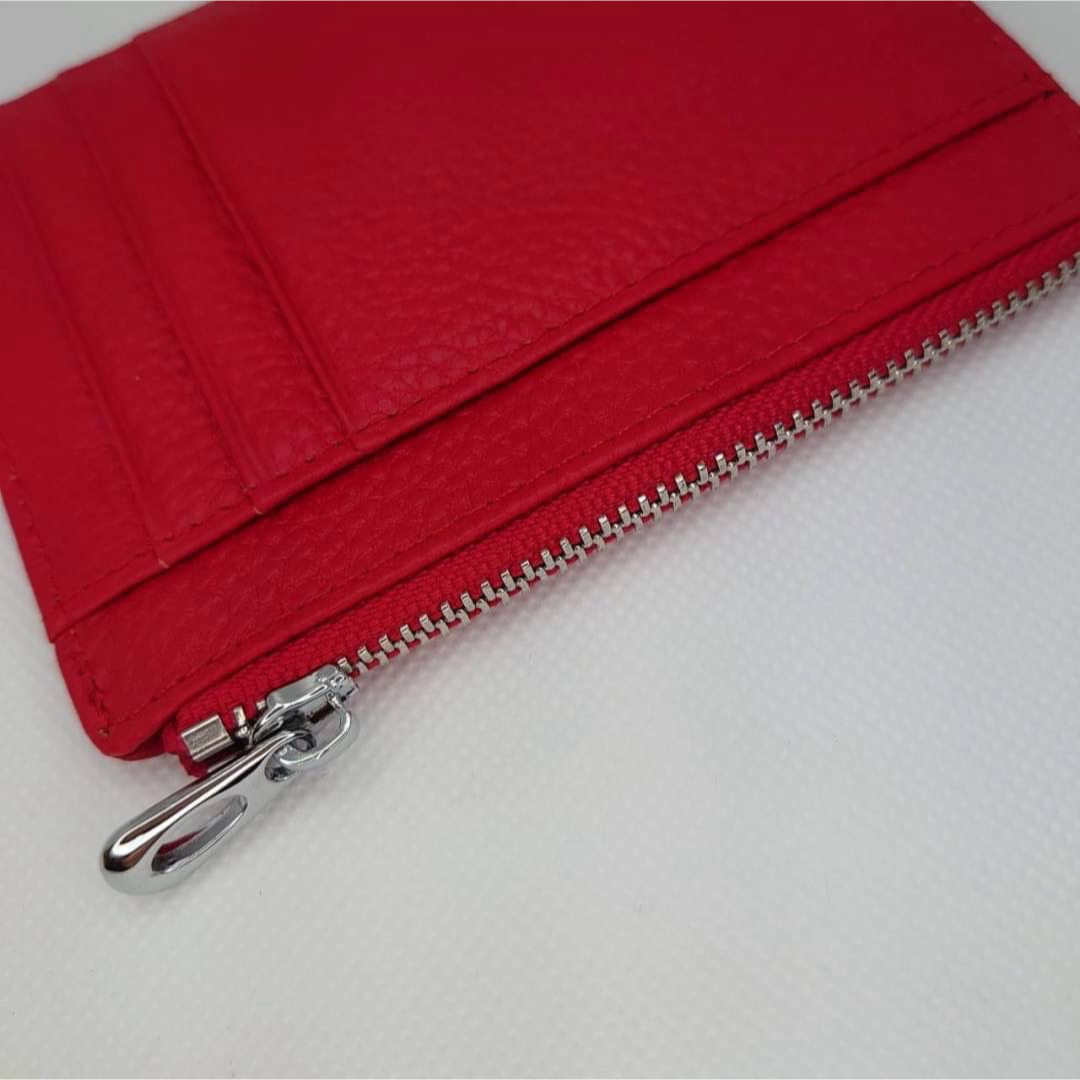 【値下げ】 ミニ 財布 コインケース カードケース  小銭入れ レッド 赤 メンズのファッション小物(コインケース/小銭入れ)の商品写真