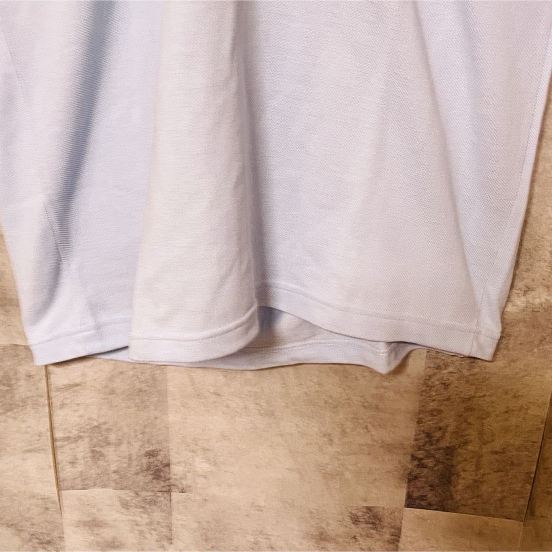 【未使用タグ付き】POLO LIFE ポロシャツ　刺繍ロゴ　Lサイズ　空色 メンズのトップス(ポロシャツ)の商品写真
