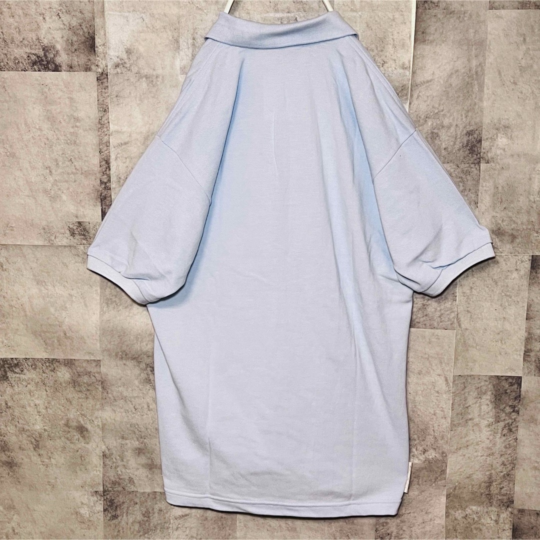 【未使用タグ付き】POLO LIFE ポロシャツ　刺繍ロゴ　Lサイズ　空色 メンズのトップス(ポロシャツ)の商品写真