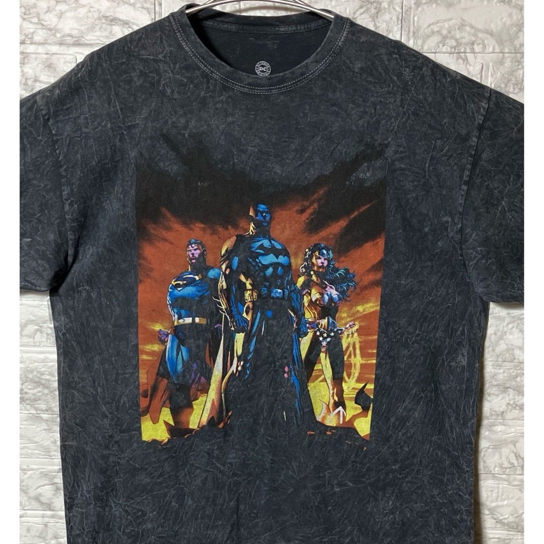 VINTAGE(ヴィンテージ)のUSA古着 DC COMICS バットマンXLsize ブラックタイダイTシャツ メンズのトップス(Tシャツ/カットソー(半袖/袖なし))の商品写真
