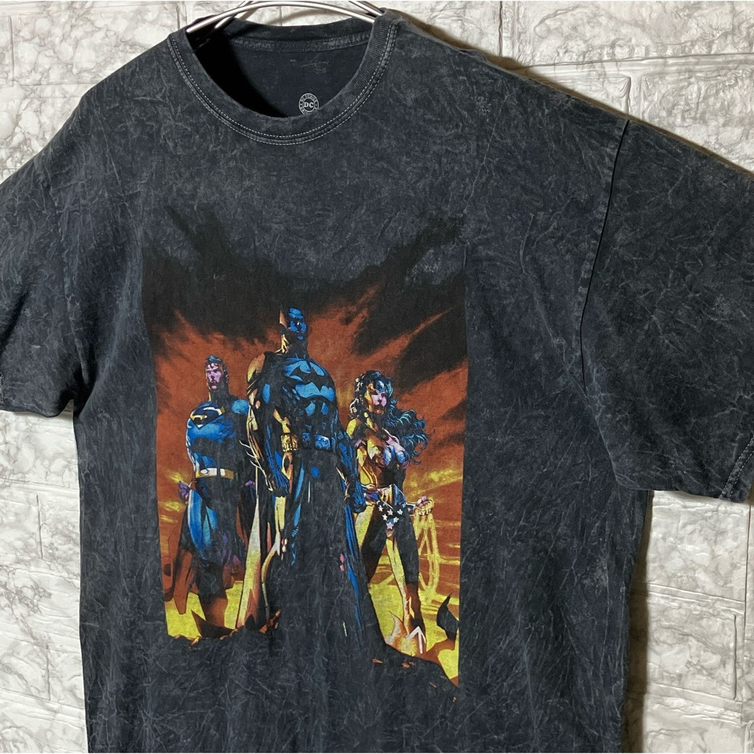 VINTAGE(ヴィンテージ)のUSA古着 DC COMICS バットマンXLsize ブラックタイダイTシャツ メンズのトップス(Tシャツ/カットソー(半袖/袖なし))の商品写真