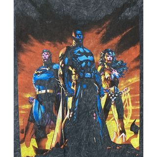 ヴィンテージ(VINTAGE)のUSA古着 DC COMICS バットマンXLsize ブラックタイダイTシャツ(Tシャツ/カットソー(半袖/袖なし))