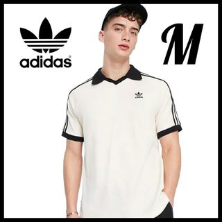 アディダス(adidas)の【国内正規品】adidas★ワッフルポロシャツ★Tシャツ★白★M★男女兼用(ポロシャツ)