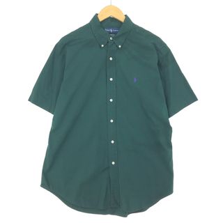 ラルフローレン(Ralph Lauren)の古着 ラルフローレン Ralph Lauren CLASSIC FIT 半袖 ボタンダウンシャツ メンズL /eaa441017(シャツ)