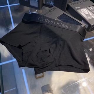 カルバンクライン(Calvin Klein)の新品未使用品 Mサイズカルバンクラインのボクサーパンツブラック(カジュアルパンツ)