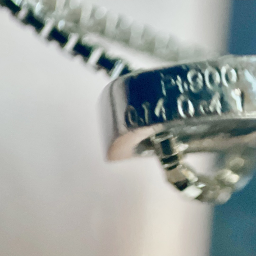 【世界三大希少石】Pt900 Pt850 パライバトルマリン ダイヤ付ネックレス レディースのアクセサリー(ネックレス)の商品写真