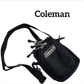 コールマン(Coleman)の美品 Coleman コールマン ブラック ミニバッグ ポシェット(ショルダーバッグ)