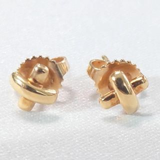 ティファニー(Tiffany & Co.)のTIFFANY ティファニー K18 クロスステッチ ピアス(ピアス)