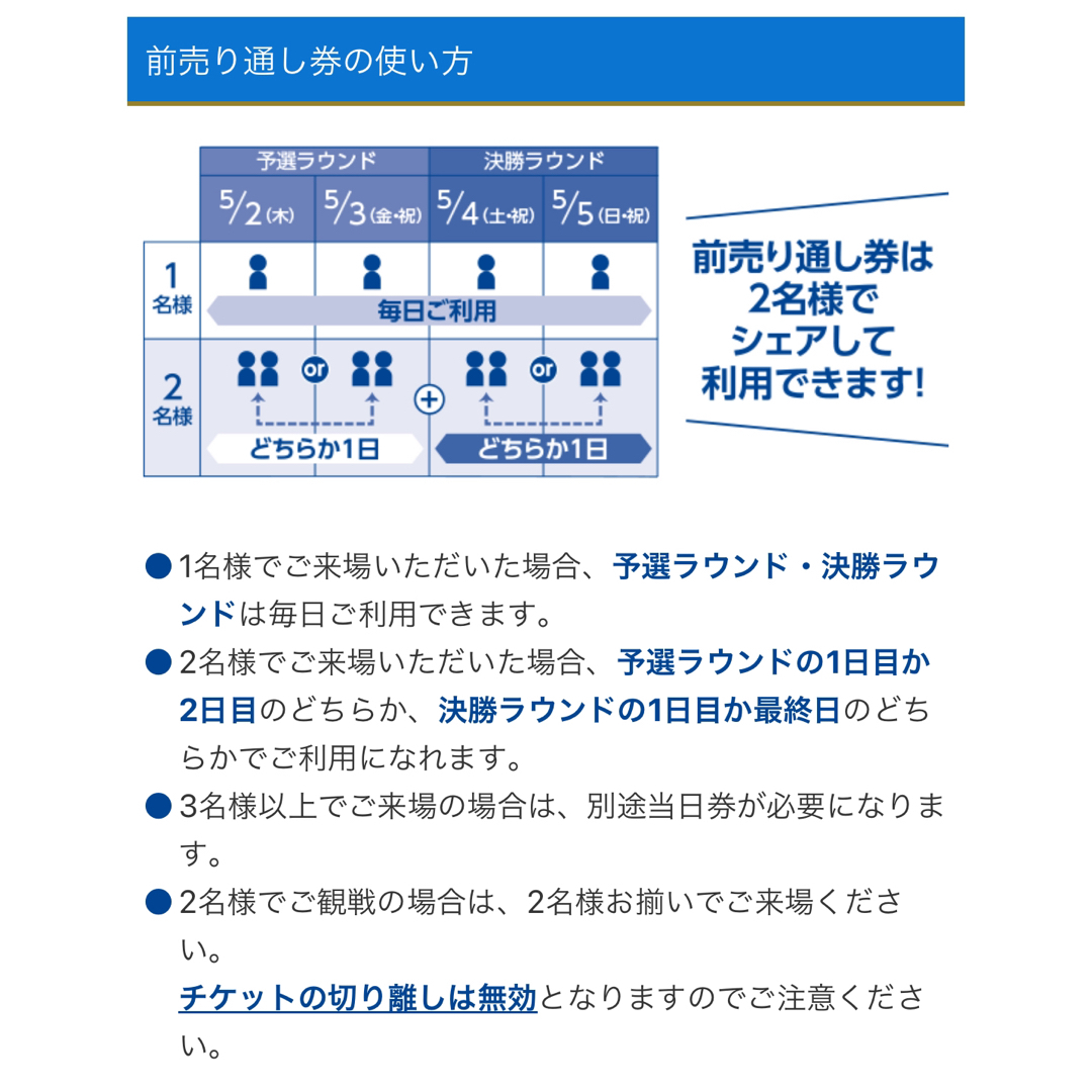 中日クラウンズ　チケット チケットのスポーツ(ゴルフ)の商品写真