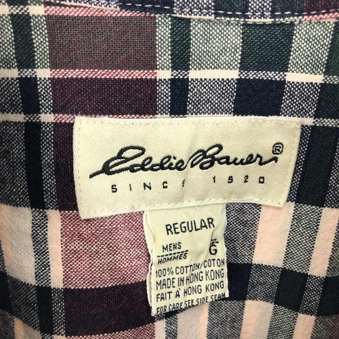 Eddie Bauer(エディーバウアー)の古着 エディーバウアー Eddie Bauer REGULAR 長袖 コットンチェックシャツ メンズL /eaa441882 メンズのトップス(シャツ)の商品写真