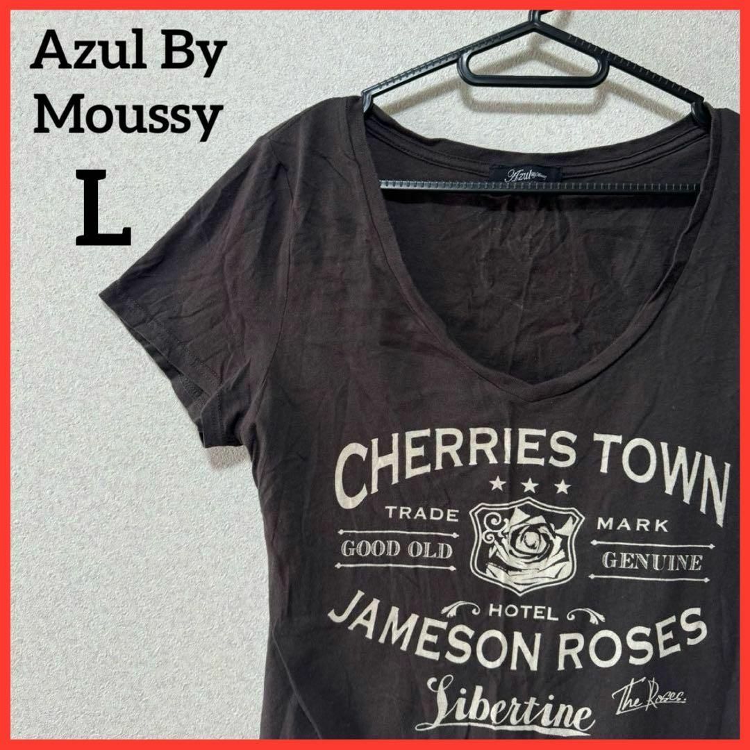 AZUL by moussy(アズールバイマウジー)の【大人気】Azul ByMoussy プリントTシャツ 半袖Tシャツ カジュアル レディースのトップス(Tシャツ(半袖/袖なし))の商品写真