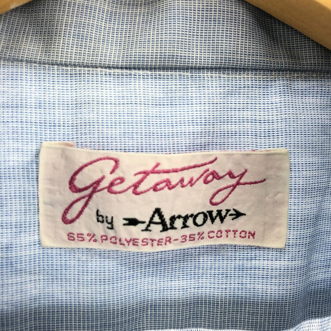 ARROW(アロー)の古着 70年代 アロー Arrow ボタンダウン 半袖 ポリコットンシャツ メンズL  ヴィンテージ /eaa441576 メンズのトップス(シャツ)の商品写真