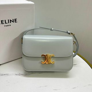 セリーヌ(celine)の早い者勝ち！セリーヌ CELINE クラシック トリオンフ バッグ　ソフトブルー(ショルダーバッグ)