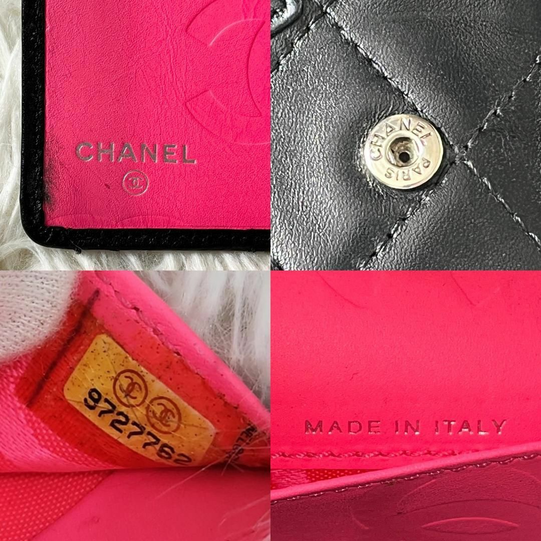 CHANEL(シャネル)の㉘CHANELシャネル ココマーク カンボンライン 6穴式 手帳カバー ブラック レディースのファッション小物(その他)の商品写真