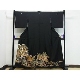 平和屋1■豪華黒留袖　地紙重ね松竹梅文　金彩　ますいわ屋扱い　逸品　CAAA8578gh(着物)