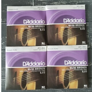 新品　D'Addario ダダリオ アコースティックギター弦 EJ13 4個(弦)