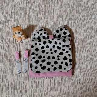 ハンドメイド　移動ポケット　リボン　女の子　クリップ付き　入園　入学　グッズ(その他)