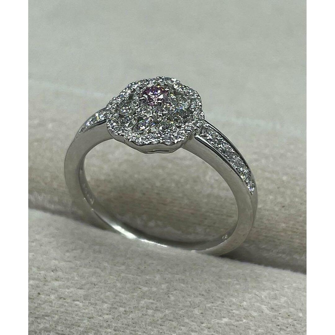 JB502★最高級 ピンクダイヤモンド0.6ct リング ソーテ付 レディースのアクセサリー(リング(指輪))の商品写真