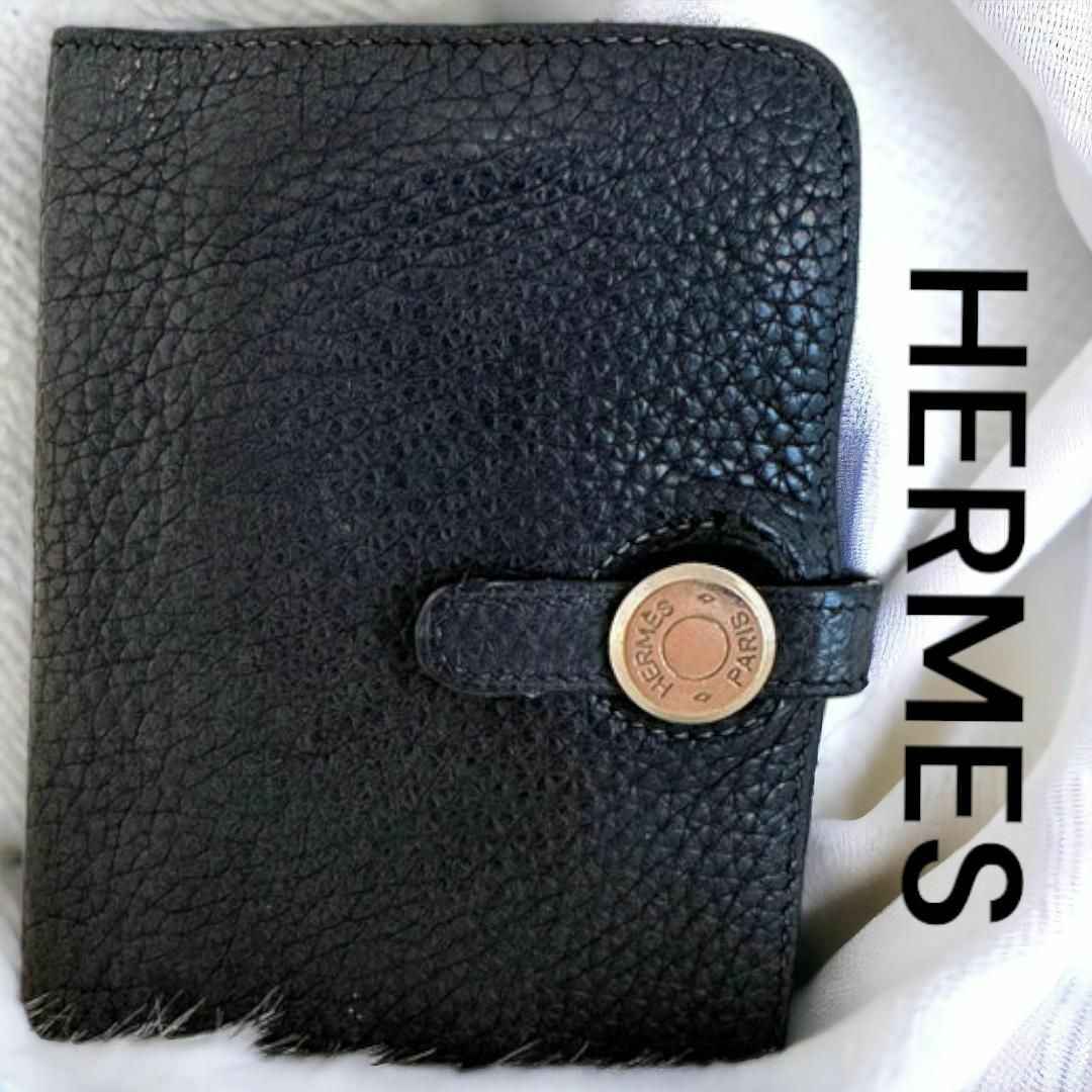 Hermes(エルメス)のHERMES エルメス ドゴン カードケース 黒 美品 お買い得 おすすめ レディースのファッション小物(コインケース)の商品写真