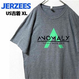 ジャージーズ(JERZEES)のUS古着 ジャージーズ 半袖プリントTシャツ アノマリー グレー XL ゆるだぼ(Tシャツ(半袖/袖なし))