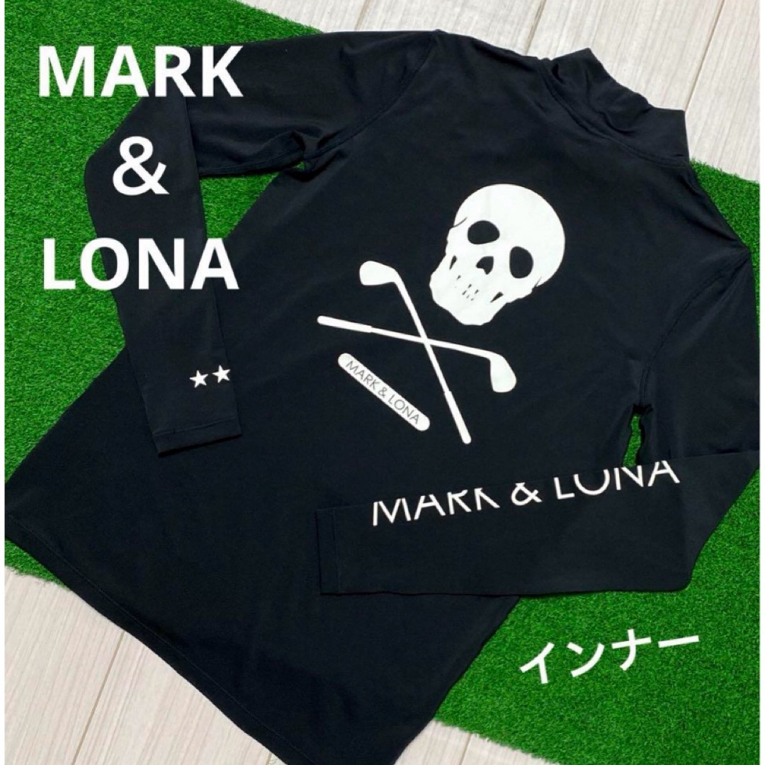 MARK&LONA(マークアンドロナ)のマークアンドロナ  モックネック　インナーシャツ　ゴルフウェア　黒 スポーツ/アウトドアのゴルフ(ウエア)の商品写真