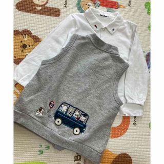 ファミリア(familiar)のファミリア　シャツ　ベストのセット　美品(Tシャツ/カットソー)