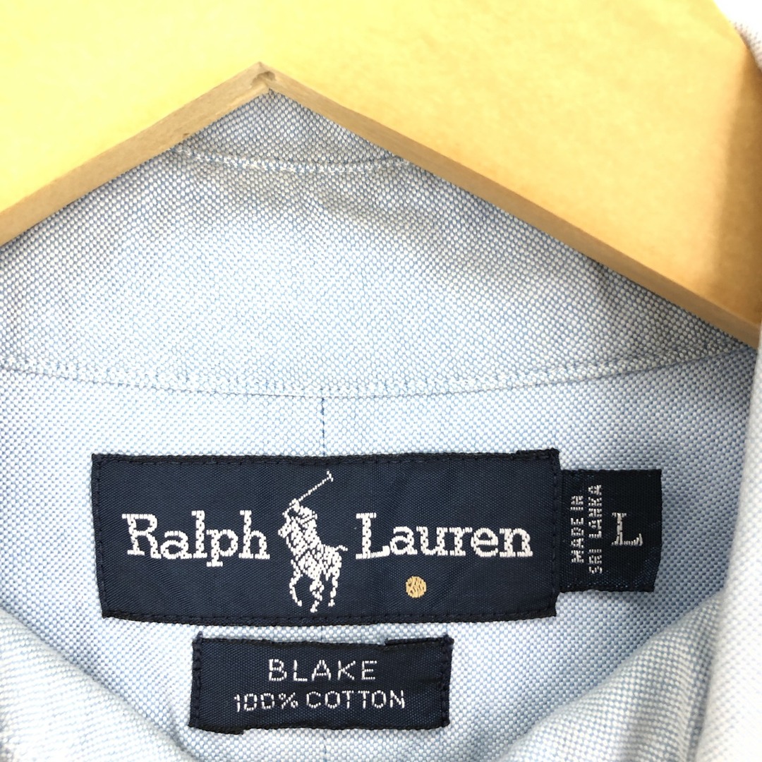 Ralph Lauren(ラルフローレン)の古着 ラルフローレン Ralph Lauren BLAKE 半袖 ボタンダウンシャツ メンズL /eaa441003 メンズのトップス(シャツ)の商品写真