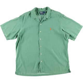 ラルフローレン(Ralph Lauren)の古着 ラルフローレン Ralph Lauren POLO by Ralph Lauren CURHAM CLASSIC FIT 半袖 オープンカラー シャツ メンズXL /eaa441293(シャツ)