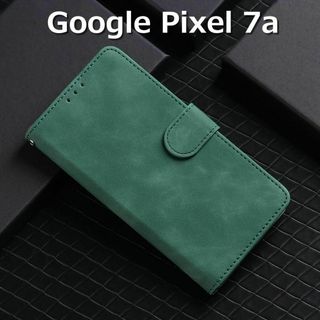 Google Pixel7a ケース 手帳 グリーン(Androidケース)