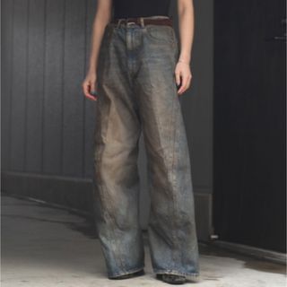 アクネストゥディオズ(Acne Studios)のNVRFRGT  3D Twisted Wide Leg Jeans size1(デニム/ジーンズ)