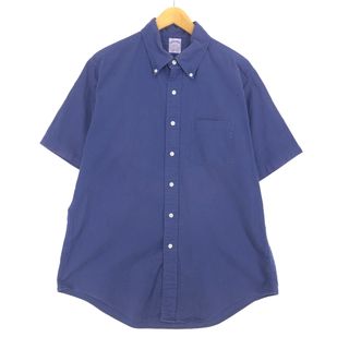 ブルックスブラザース(Brooks Brothers)の古着 ブルックスブラザーズ Brooks Brothers 346 半袖 ボタンダウンシャツ メンズL /eaa441006(シャツ)