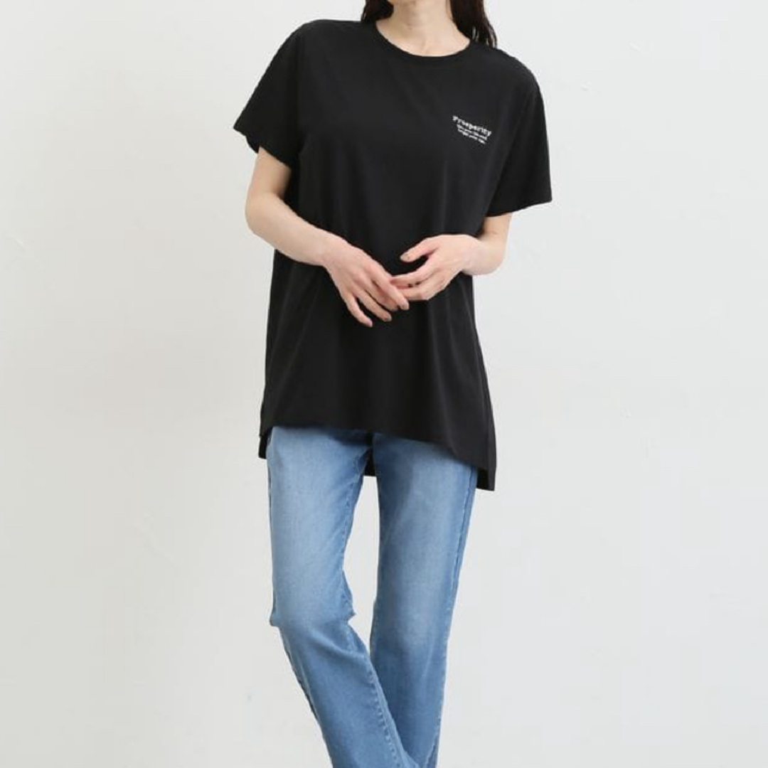 HONEYS(ハニーズ)のHoneys ロゴゆるチュニックT レディースのトップス(Tシャツ(長袖/七分))の商品写真