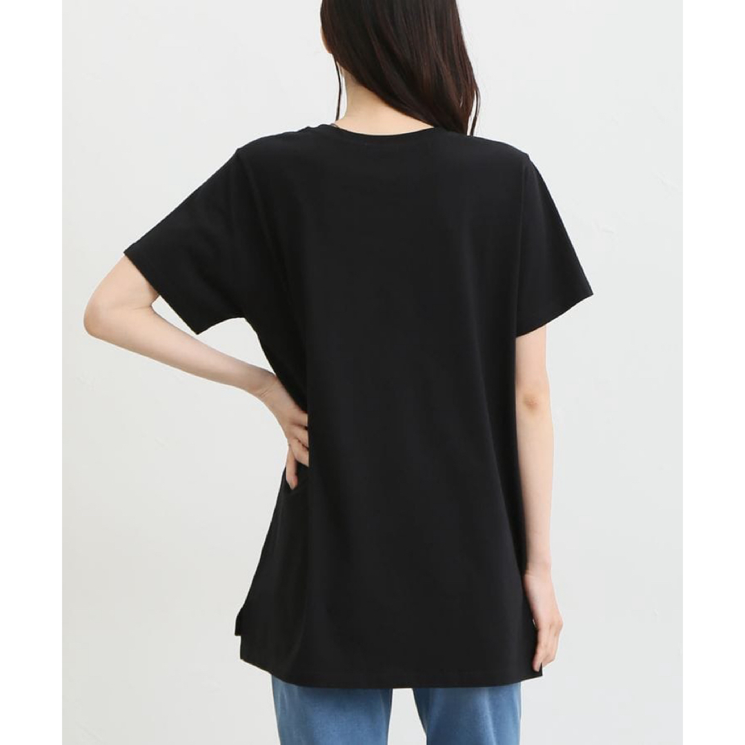 HONEYS(ハニーズ)のHoneys ロゴゆるチュニックT レディースのトップス(Tシャツ(長袖/七分))の商品写真