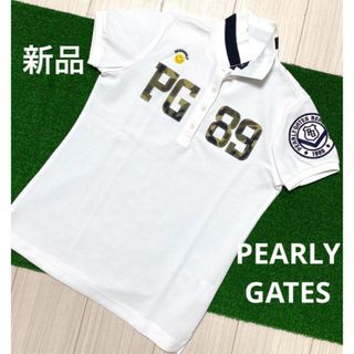 パーリーゲイツ(PEARLY GATES)のパーリーゲイツ　ニコちゃん　カモフラ柄　半袖ポロシャツ　ゴルフウェア　0(ウエア)