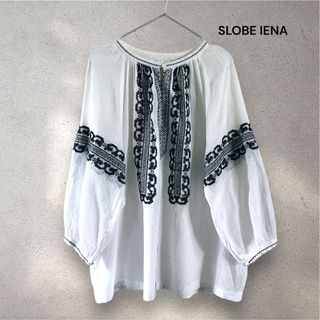 スローブイエナ(SLOBE IENA)のSLOBE IENA 刺繍ブラウス プルオーバー エスニック コットン100％(シャツ/ブラウス(長袖/七分))