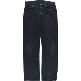 リーバイス(Levi's)の古着 リーバイス Levi's 501 後染め ブラックデニム ストレートデニムパンツ メンズw34 /eaa444962(デニム/ジーンズ)