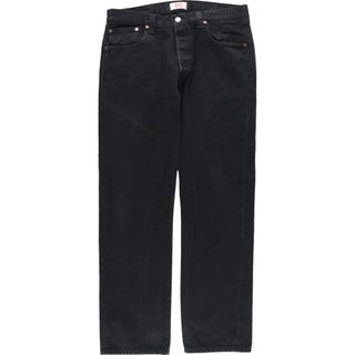 リーバイス(Levi's)の古着 リーバイス Levi's リーバイス501 STRAIGHT LEG BUTTON-FLY 後染め ブラックデニム ストレートデニムパンツ メンズw35  /eaa444963(デニム/ジーンズ)