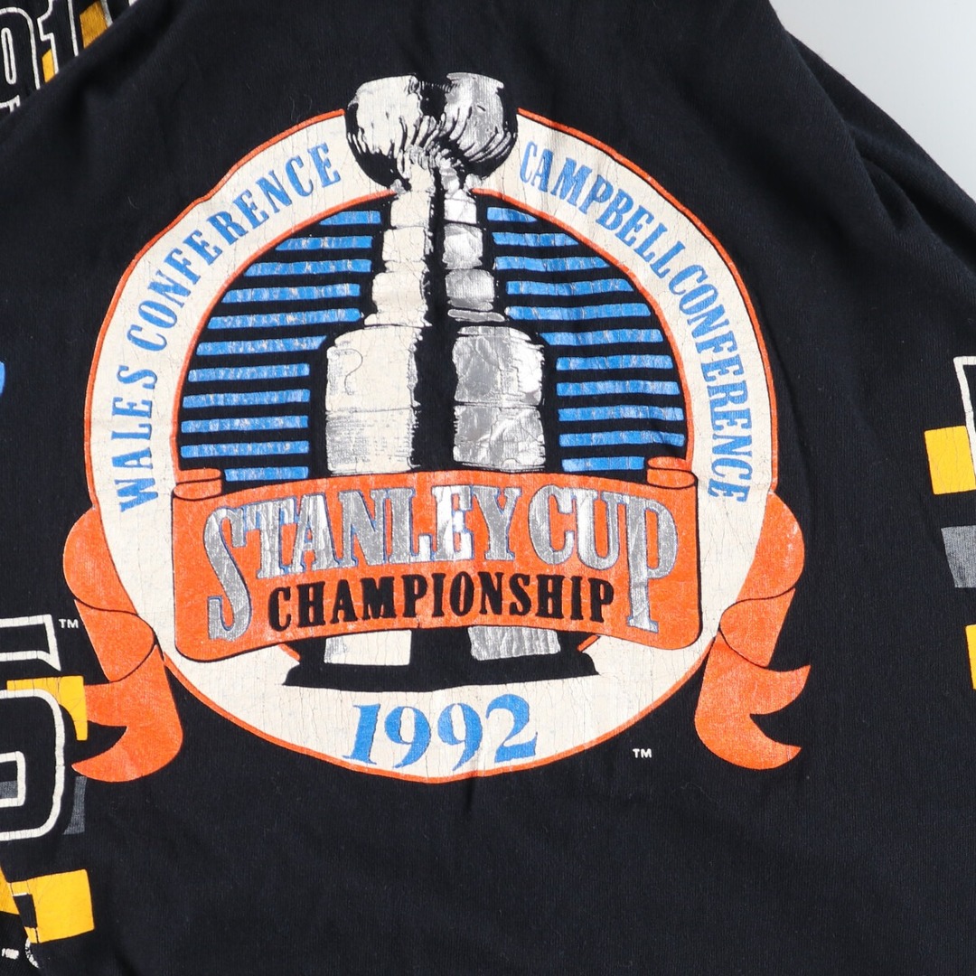 古着 90年代 SALEM SPORTSWEAR NHL PITTSBURGH  PENGUINS ピッツバーグペンギンズ STANLEY CUP 1991 1992 スポーツTシャツ USA製 メンズXXL ヴィンテージ /eaa436667 メンズのトップス(Tシャツ/カットソー(半袖/袖なし))の商品写真