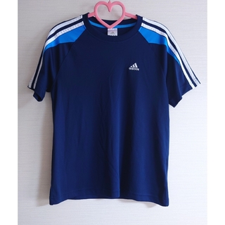 アディダス(adidas)のadidas アディダス 半袖 トップス スポーツウェア ネイビー 160cm(Tシャツ/カットソー)