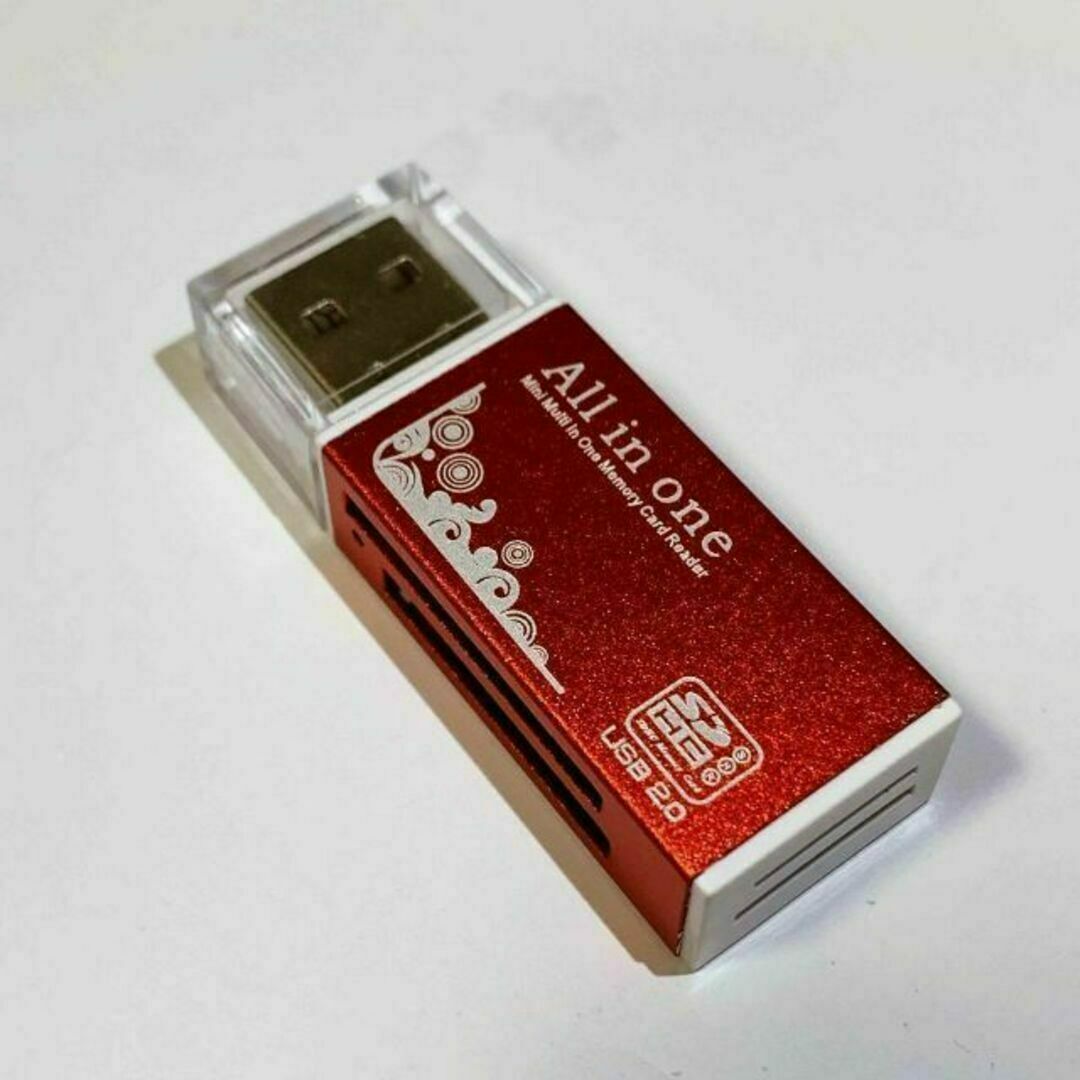 C015　4in1 マルチ カードリーダー MS SD microSD w スマホ/家電/カメラのPC/タブレット(PC周辺機器)の商品写真