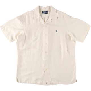 ラルフローレン(Ralph Lauren)の古着 ラルフローレン Ralph Lauren POLO by Ralph Lauren 半袖 オープンカラー シャツ メンズL /eaa441297(シャツ)