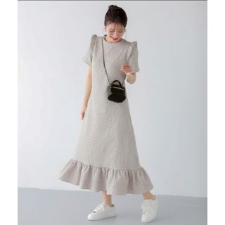 ザラ(ZARA)のfitmore フラワージャガードロングワンピース(ロングワンピース/マキシワンピース)