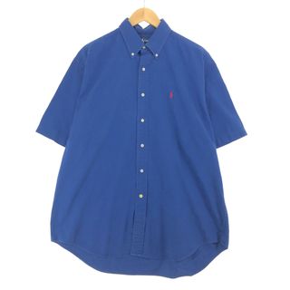 ラルフローレン(Ralph Lauren)の古着 ラルフローレン Ralph Lauren 半袖 ボタンダウンシャツ メンズL /eaa441013(シャツ)