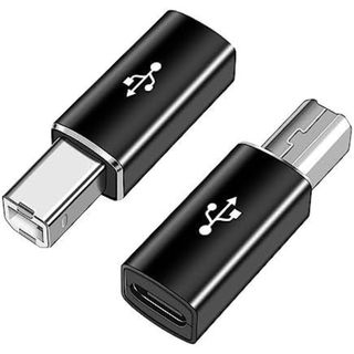 C USB B変換アダプタUSB 変換プラグ ブラック 2個セット(PC周辺機器)