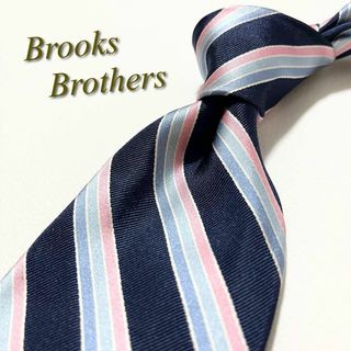 ブルックスブラザース(Brooks Brothers)の【美品】ブルックスブラザーズ ネクタイ リバースストライプ柄 シルク アメリカ製(ネクタイ)