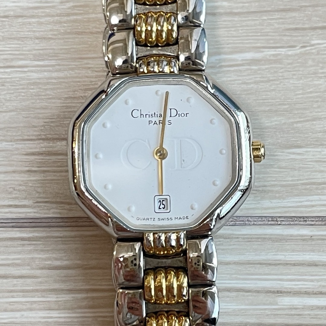 Christian Dior(クリスチャンディオール)の【美品 稼働品】Christian Dior コンビ 時計 オクタゴン レディースのファッション小物(腕時計)の商品写真