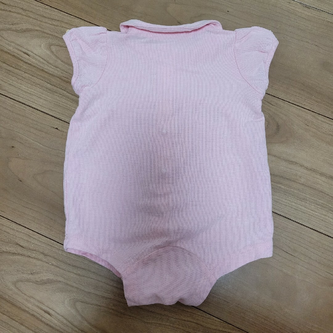 mikihouse(ミキハウス)のミキハウス　半袖　サイズ60　ピンク キッズ/ベビー/マタニティのベビー服(~85cm)(ロンパース)の商品写真