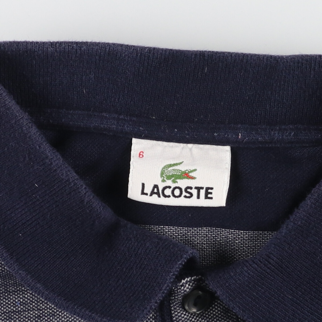 LACOSTE(ラコステ)の古着 ラコステ LACOSTE 半袖 ボーダー ポロシャツ 6 メンズXL /eaa444850 メンズのトップス(ポロシャツ)の商品写真